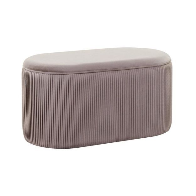 SHEHERAZADE SEDÁK OVÁLNÝ SAMETOVÝ S ÚLOŽNÝM PROSTOREM - BÉŽOVÁ