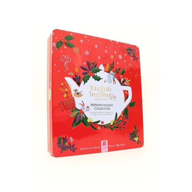 ENGLISH TEA SHOP DÁRKOVÁ ČAJOVÁ KAZETA "PREMIUM HOLIDAY COLLECTION" 72 KS - ČERVENÁ