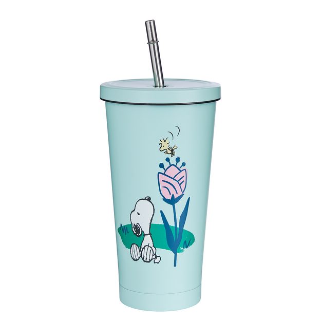 PEANUTS KELÍMEK NEREZOVÝ S BRČKEM 500 ML - SV. MODRÁ