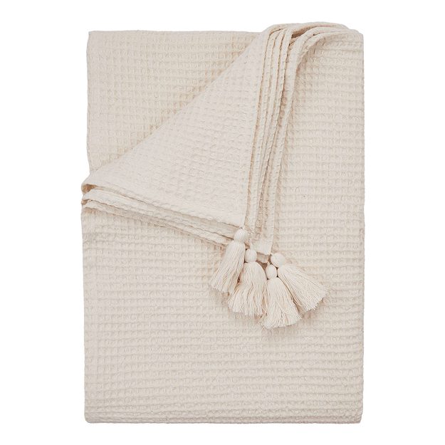 HONEY COMB DEKA S TŘÁSNĚMI 200 X 140 CM - BÉŽOVÁ