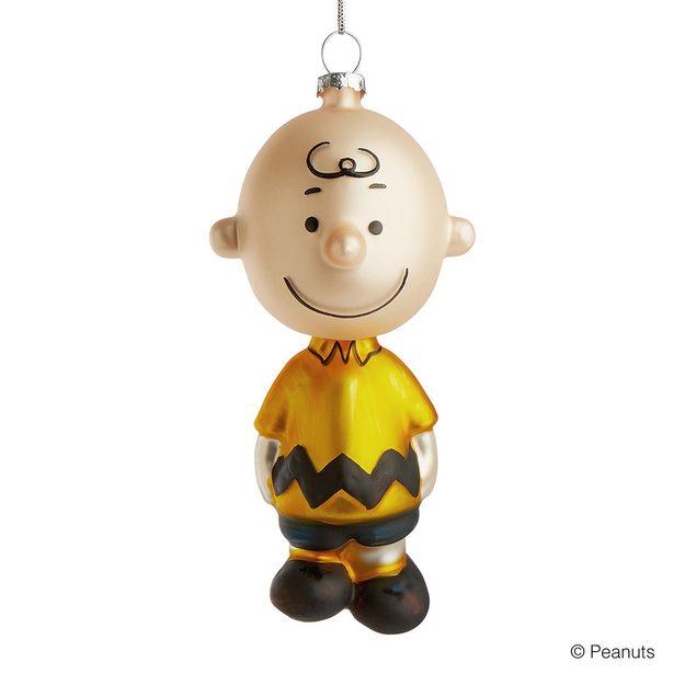 PEANUTS SKLENĚNÁ OZDOBA FIGURKA CHARLIE BROWN