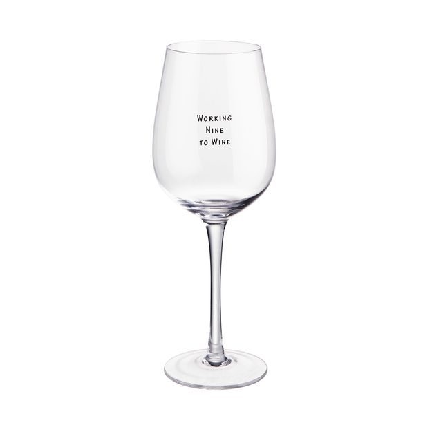 HAPPY HOUR SKLENICE NA VÍNO "WORKING NINE TO WINE" 500 ML