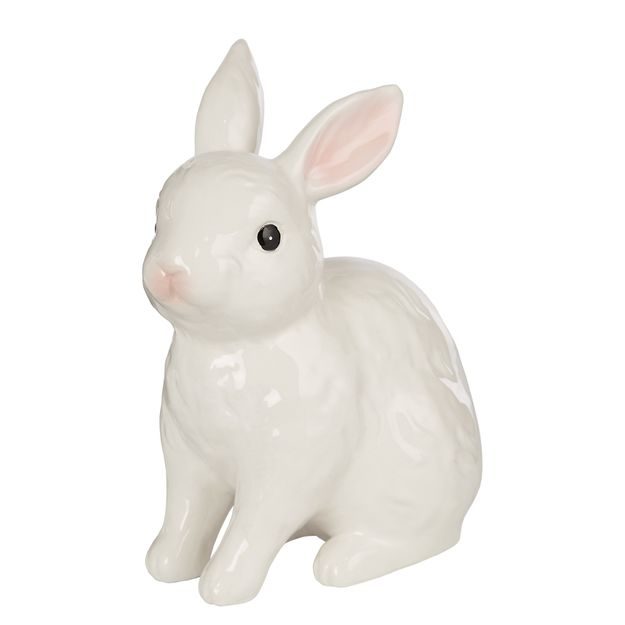 EASTER KRÁLÍK KERAMICKÝ 20 CM - BÍLÁ