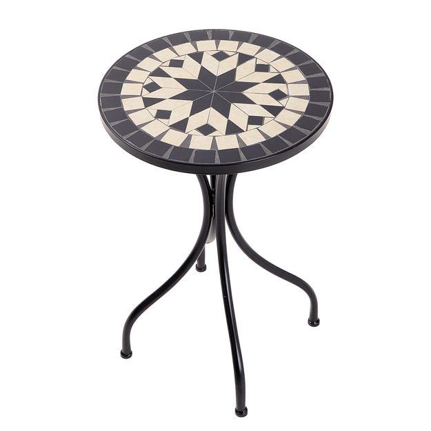 PALAZZO ZAHRADNÍ STOLEK 35 CM - KRÉMOVÁ/ČERNÁ