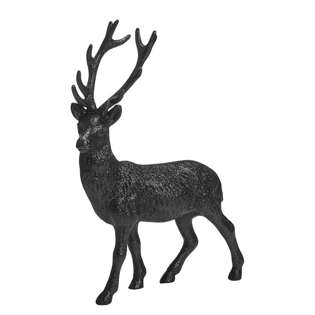 X-MAS JELEN S TŘPYTKAMI 30 CM - ČERNÁ