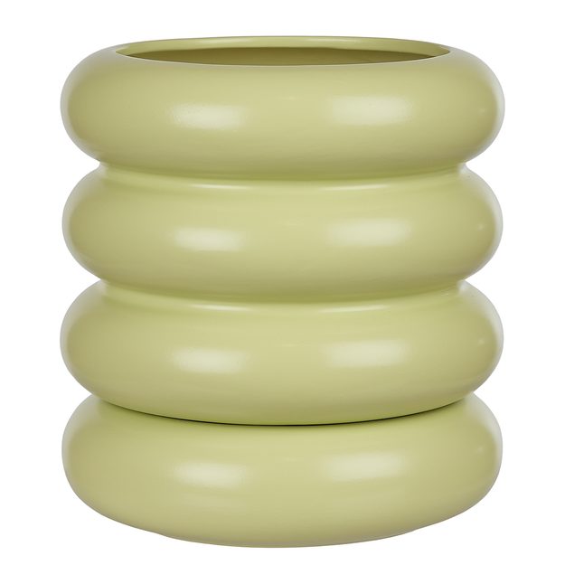 HOOP KVĚTINÁČ S MISKOU 14 CM - ZELENÁ