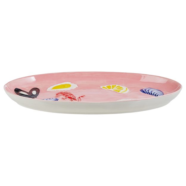 CORAL COAST SERVÍROVACÍ TALÍŘ OVÁLNÝ 31 X 16 CM - RŮŽOVÁ