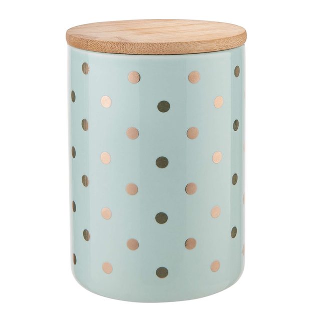 QUEEN IT DÓZA PUNTÍKOVANÝ VZOR 14 CM - TYRKYSOVÁ