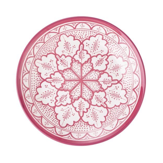 CASBAH TALÍŘ VZOROVANÝ 28 CM - PASTELOVĚ ČERVENÁ