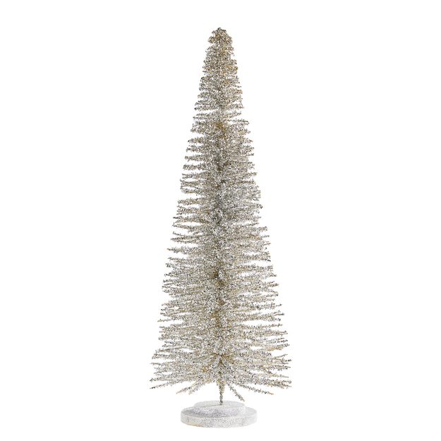 X-MAS DEKORAČNÍ JEDLE TŘPYTIVÁ 60 CM - STŘÍBRNÁ