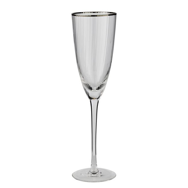 CHELSEA SKLENICE NA ŠAMPAŇSKÉ SE STŘÍBRNÝM OKRAJEM 250 ML