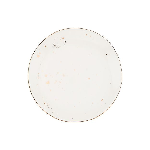 GOLDEN GLAZE TALÍŘ 20,5 CM - BÍLÁ