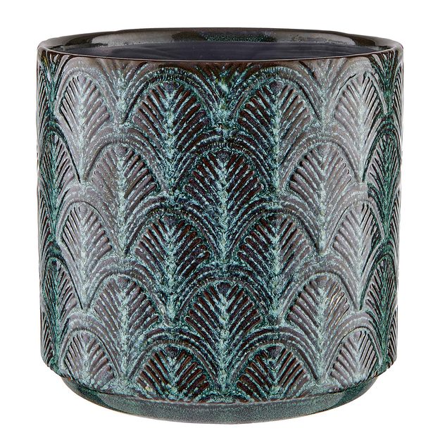 LEAVES KVĚTINÁČ 16 CM - TYRKYSOVÁ