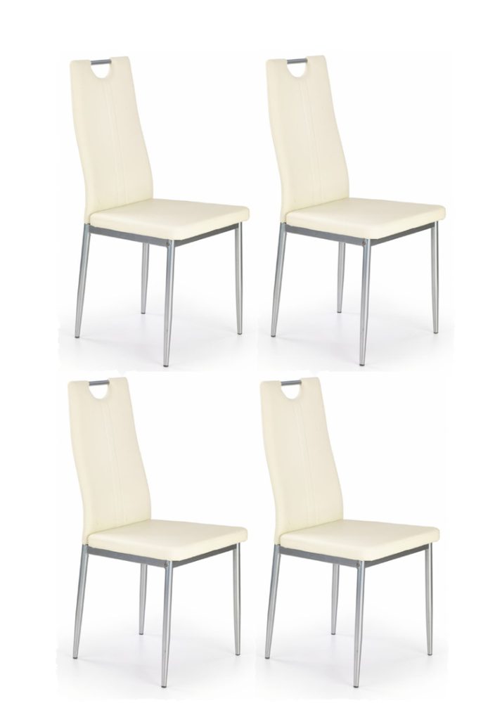 Levně Halmar Jídelní židle K202, v setu 4 ks - krémová