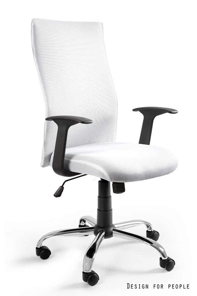 Levně UNIQUE Kancelářská židle Black on Black - bílá