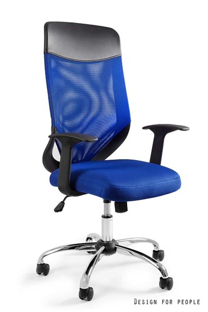 Levně UNIQUE Kancelářská židle Mobi Plus - modrá