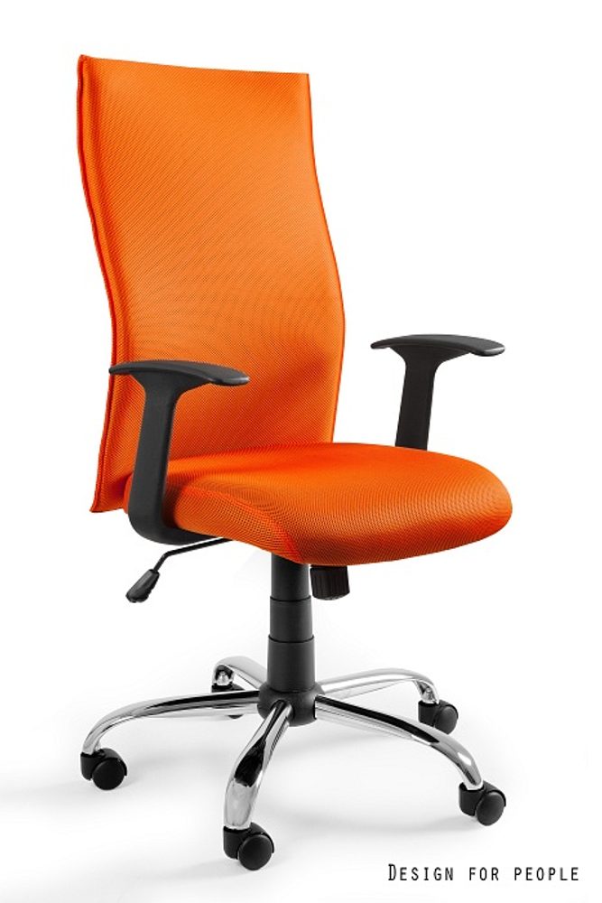 Levně UNIQUE Kancelářská židle Black on Black - oranžová