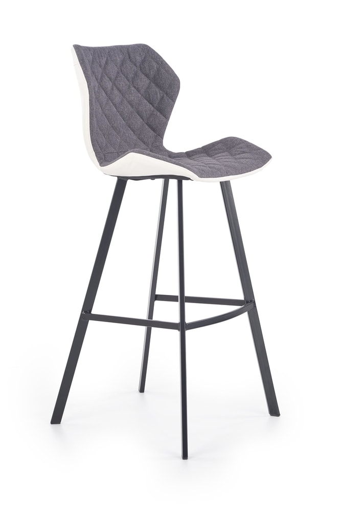 Halmar Barová židle H-83, bílá/šedá/černá