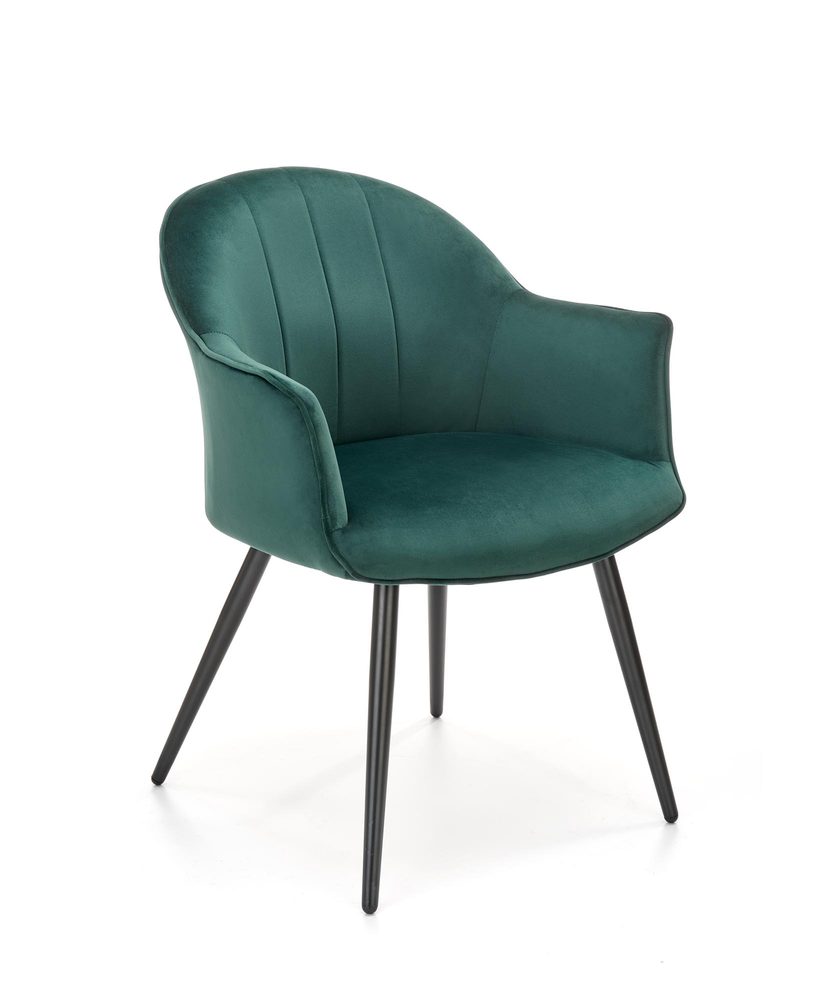 Levně Halmar Jídelní židle K468 - tmavě zelená