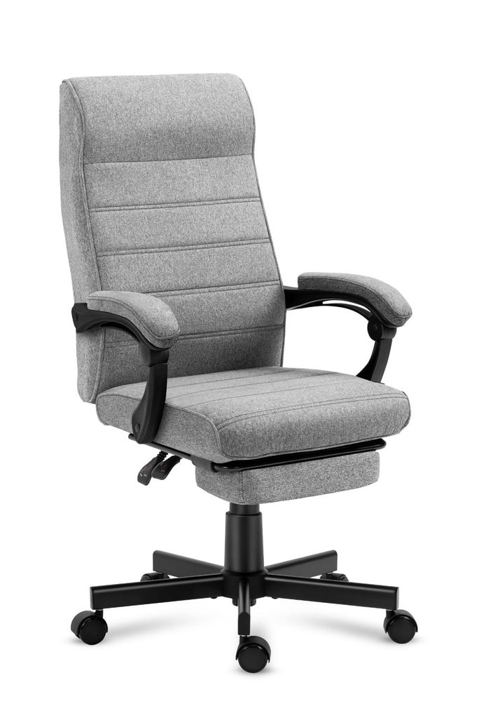 Levně Huzaro Kancelářská židle Boss 4.4 s výsuvnou podnožkou - šedá