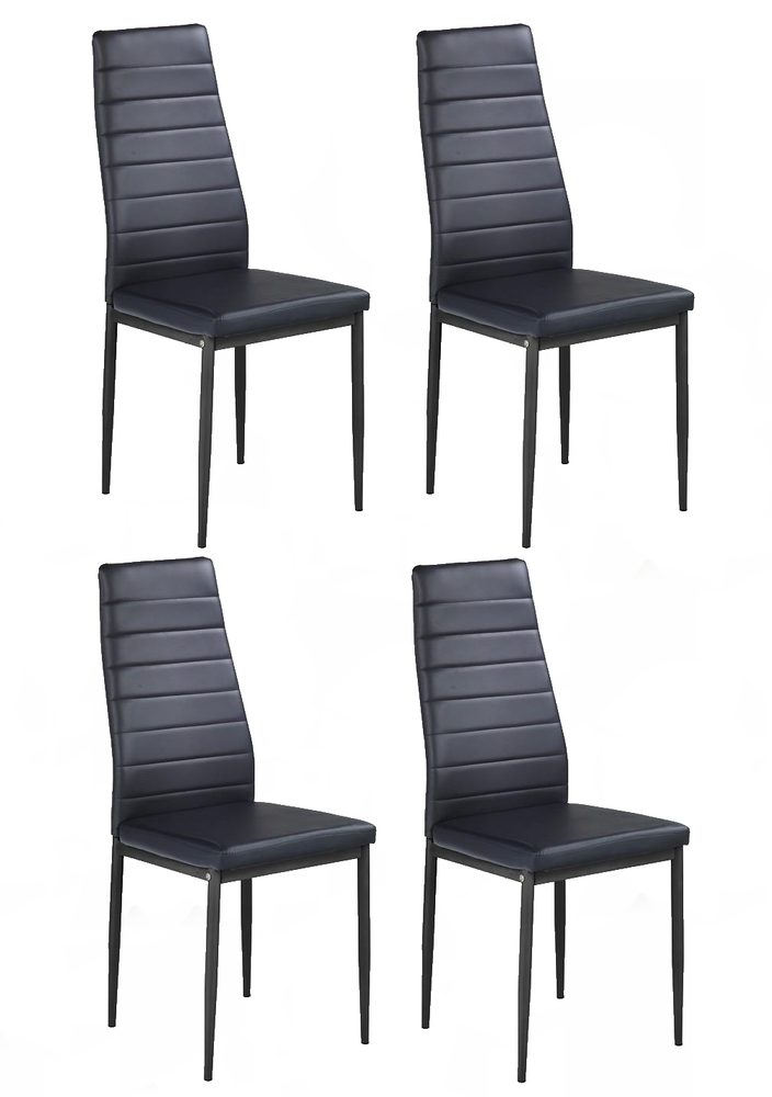 Levně Halmar Jídelní židle K70, v setu 4 ks - černá