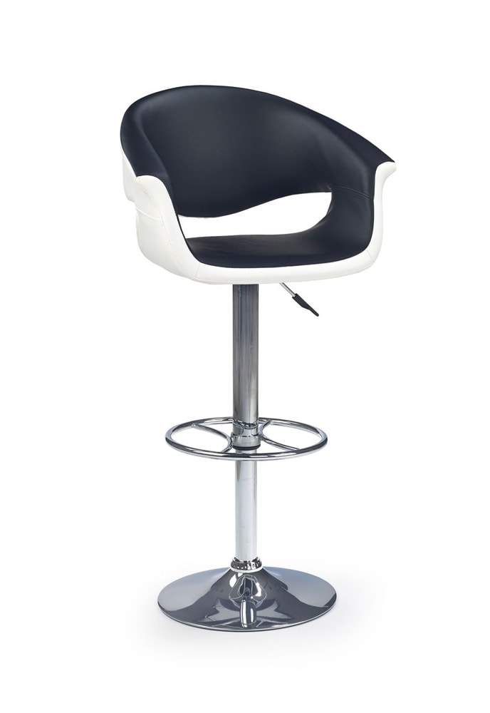 Levně Halmar Barová židle H-46, černá/bílá