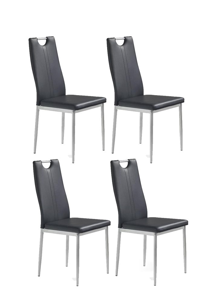 Levně Halmar Jídelní židle K202, v setu 4 ks - černá