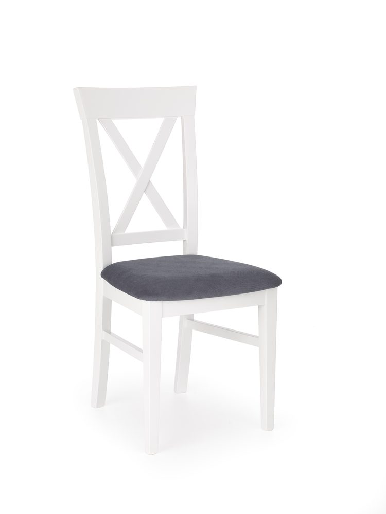 Levně Halmar Jídelní židle Bergamo, bílá/šedá
