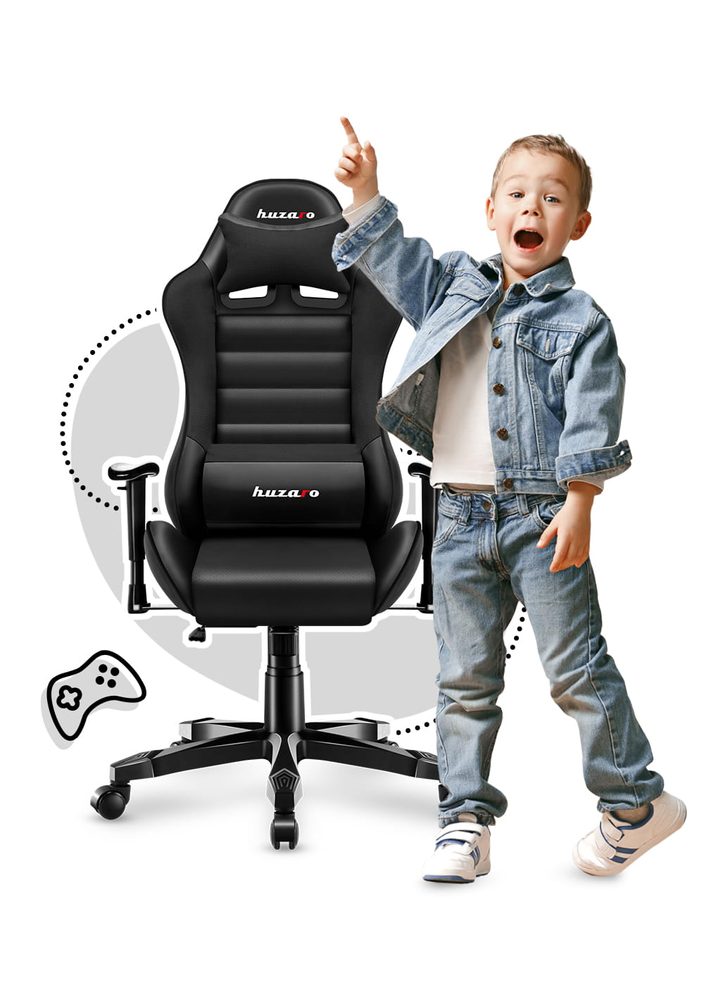 Levně Huzaro Dětská herní židle Ranger 6.0 - černá