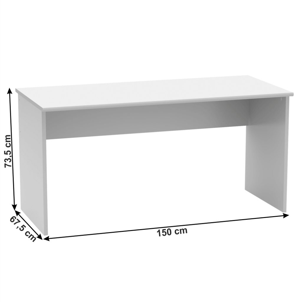 Psací stůl Johan 2 New 1, bílý, 150 cm - Kancelářské stoly, ke kterým se  budete těšit usednout - PrimaŽidle.cz