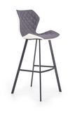 Barová židle H-83, bílá/šedá/černá