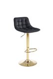 Barová židle H120, černá/zlatá