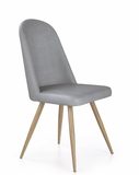 Jídelní židle K214, šedá/medový dub - Jídelní židle K214, šedá/medový dub