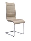 Jídelní židle K104, béžová/bílá, látka