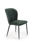 Jídelní židle K399, tmavě zelená