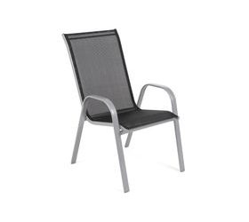 Zahradní židle Sevilla, černá/stříbrná