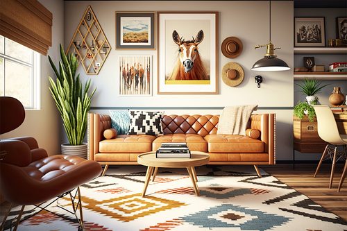 Nápady na obývací pokoj v retro stylu