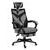 Herní židle Combat 5.0 s  výsuvnou podnožkou - šedá