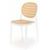 Jídelní židle K529 - bílá/natural