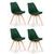 Jídelní židle K303, v setu 4 ks - smaragdová