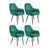 Jídelní židle Prince 6.0, v setu 4 ks - zelená
