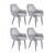 Jídelní židle Prince 6.0, v setu 4 ks - šedá