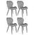 Jídelní židle Prince 2.0, set 4 kusů - šedá