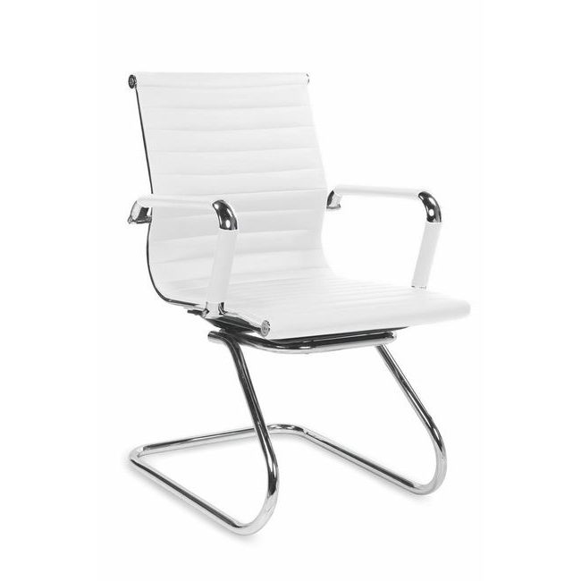 Konferenční židle ADK Deluxe Skid, bílá - ROZBALENO