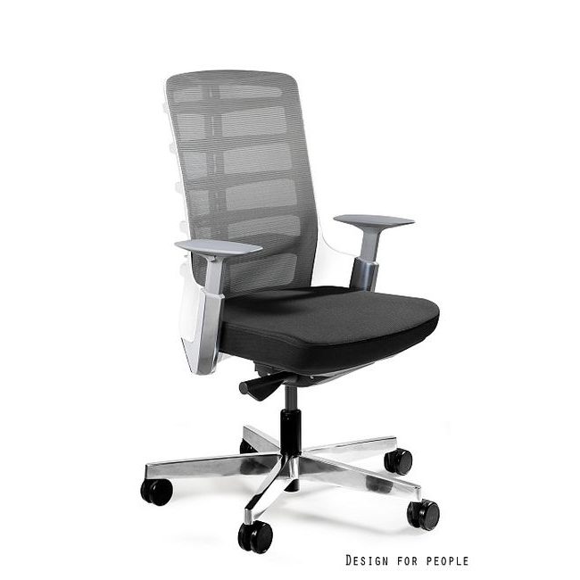 Kancelářská židle SPINELLY M, bílá/šedá