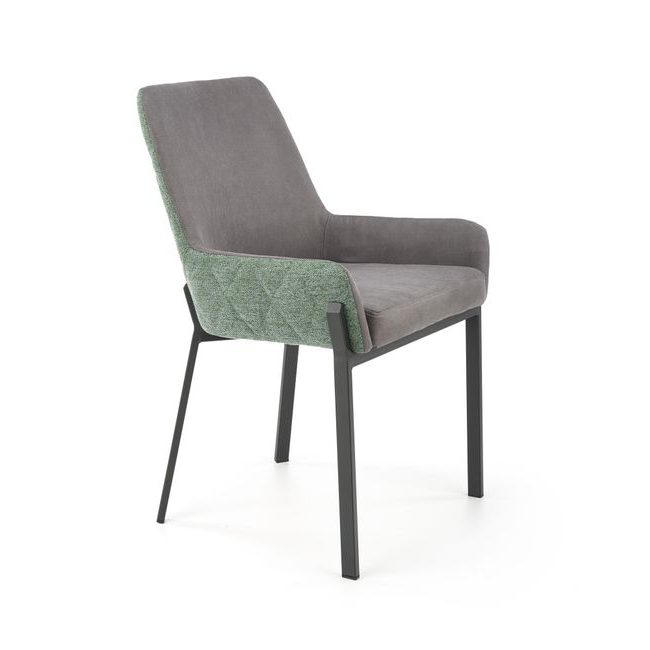 Jídelní židle K439, tmavě šedá/zelená