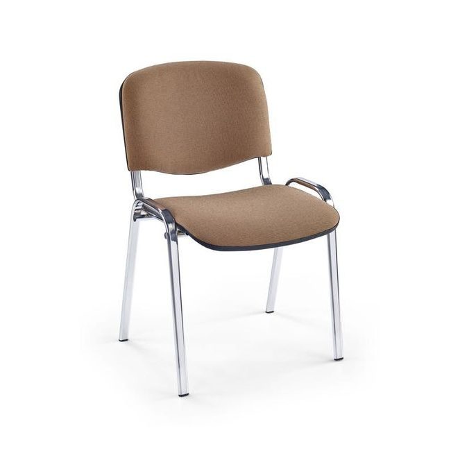 Konferenční židle Iso C4, chrom/béžové
