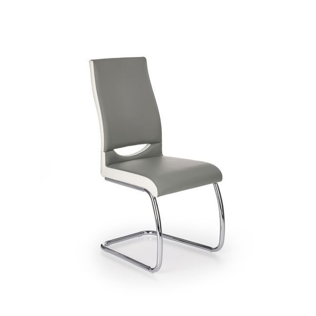 Jídelní židle K259, šedo-bílá