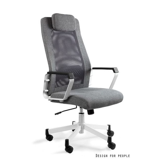 Kancelářská židle Fox, šedá/bílá