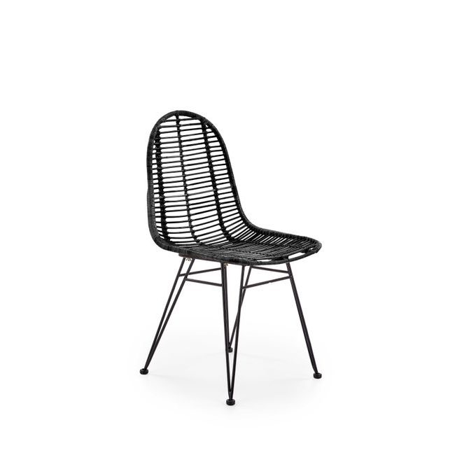 Ratanová židle K337, černá
